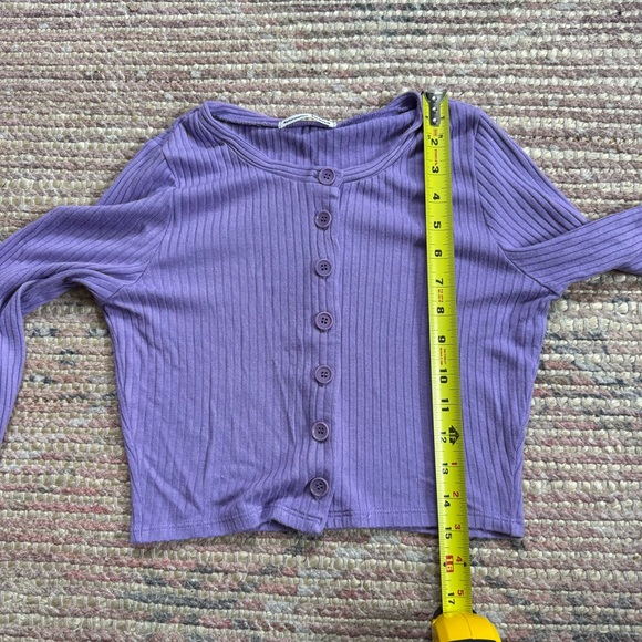 Reformation Purple Ribbed Cardigan - Picture 10 of 10